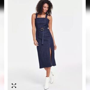 INC Women's Belted Midi Dress